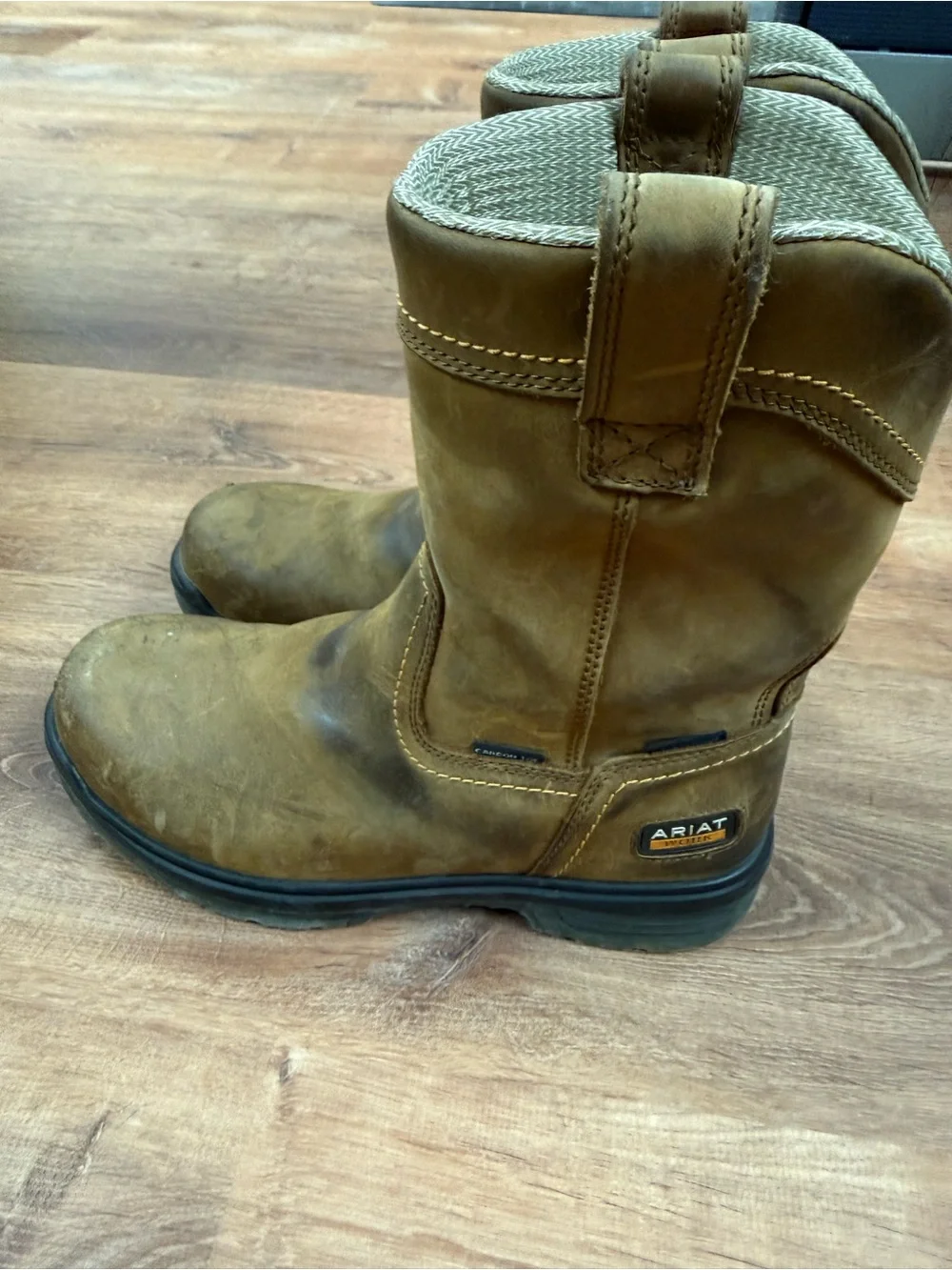 Men's Ariat Brown Leather Work Boots - All-Weather Comfort
